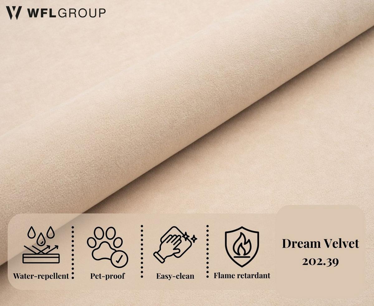 BOXBETT Amira mit Bettkasten, Samt Beige 140/200 cm – 7-Zonen Taschenfederkern-Matratze & Komfortschaum-Topper - Ecru/Beige, Kunststoff/Textil (140/200cm) - WFL GROUP