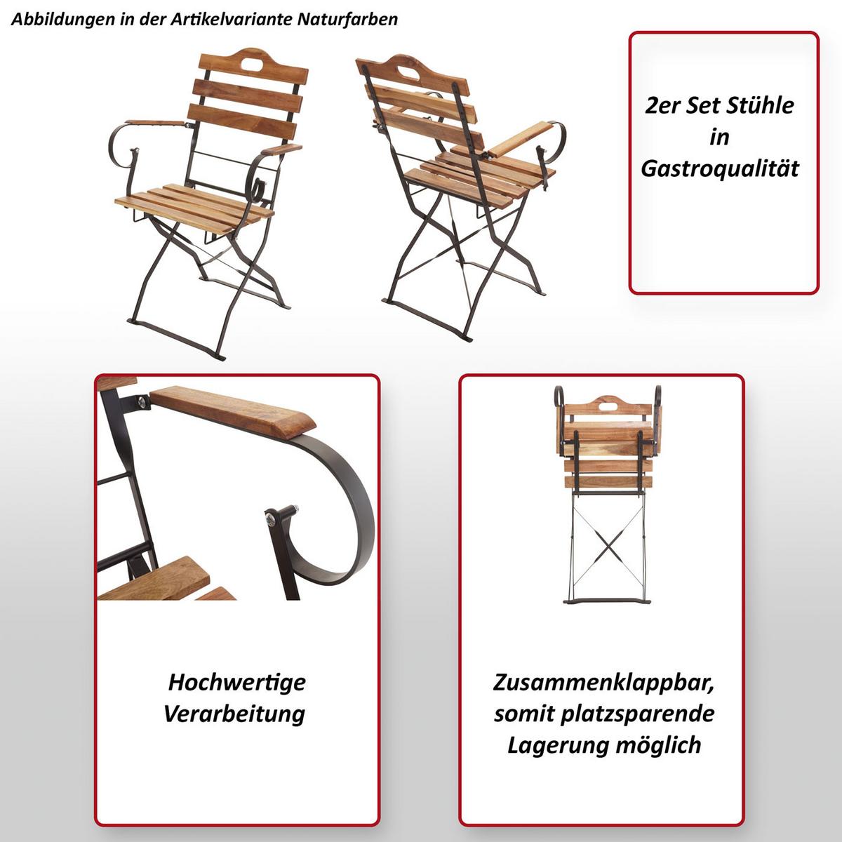 BIERGARTENSTUHL Dunkelbraun - Dunkelbraun, Holz (55/88/49cm) - MCW
