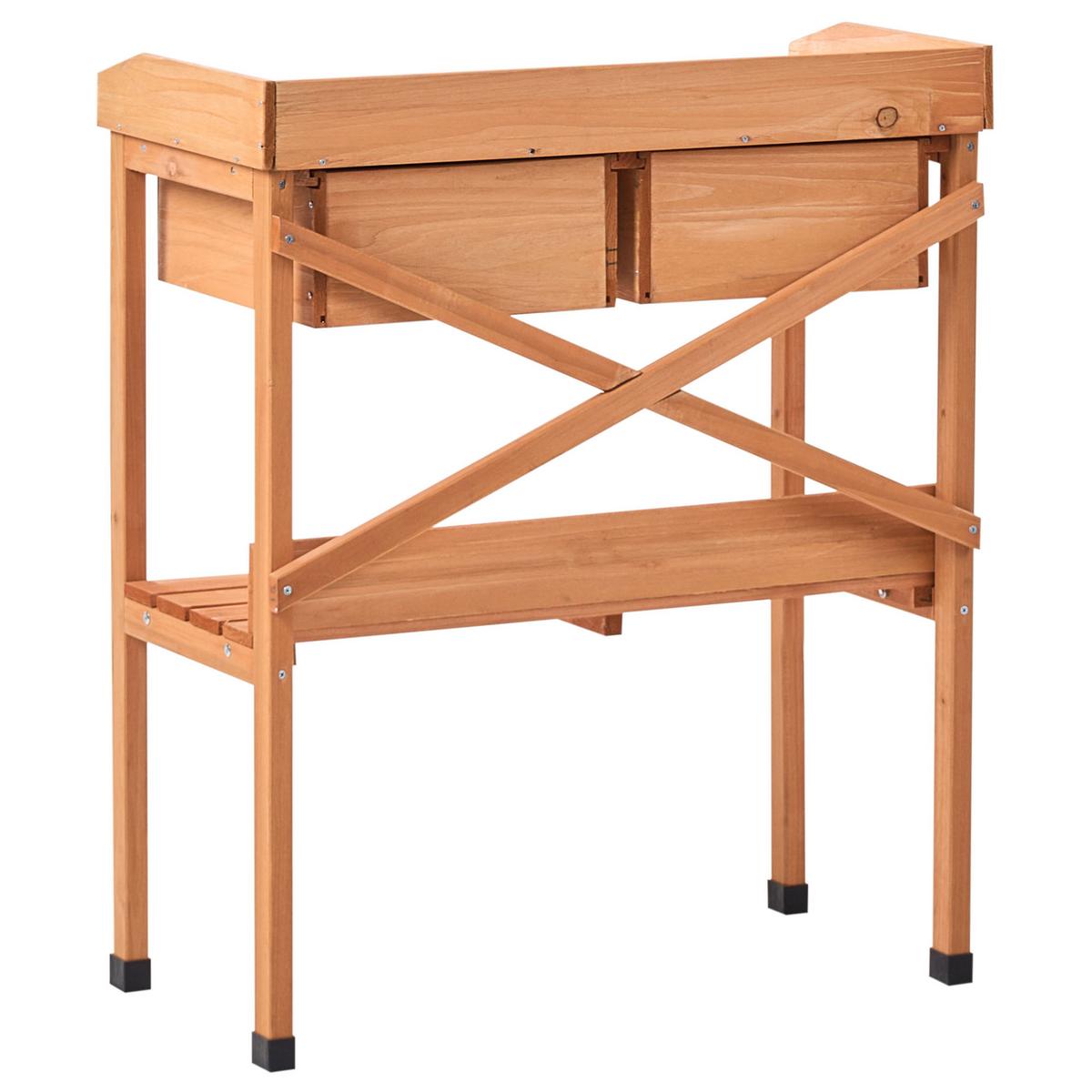 PFLANZTISCH 77/89 cm Tannenholz Hellbraun Ravanusa - Hellbraun/Braun, Holz - Beliani