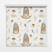 INNENROLLO - Fensterrollo - Rollo - 70x140 cm - Teddybären und Pflanzen - Braun, Kunststoff (70/140/0.5cm) - TULUP