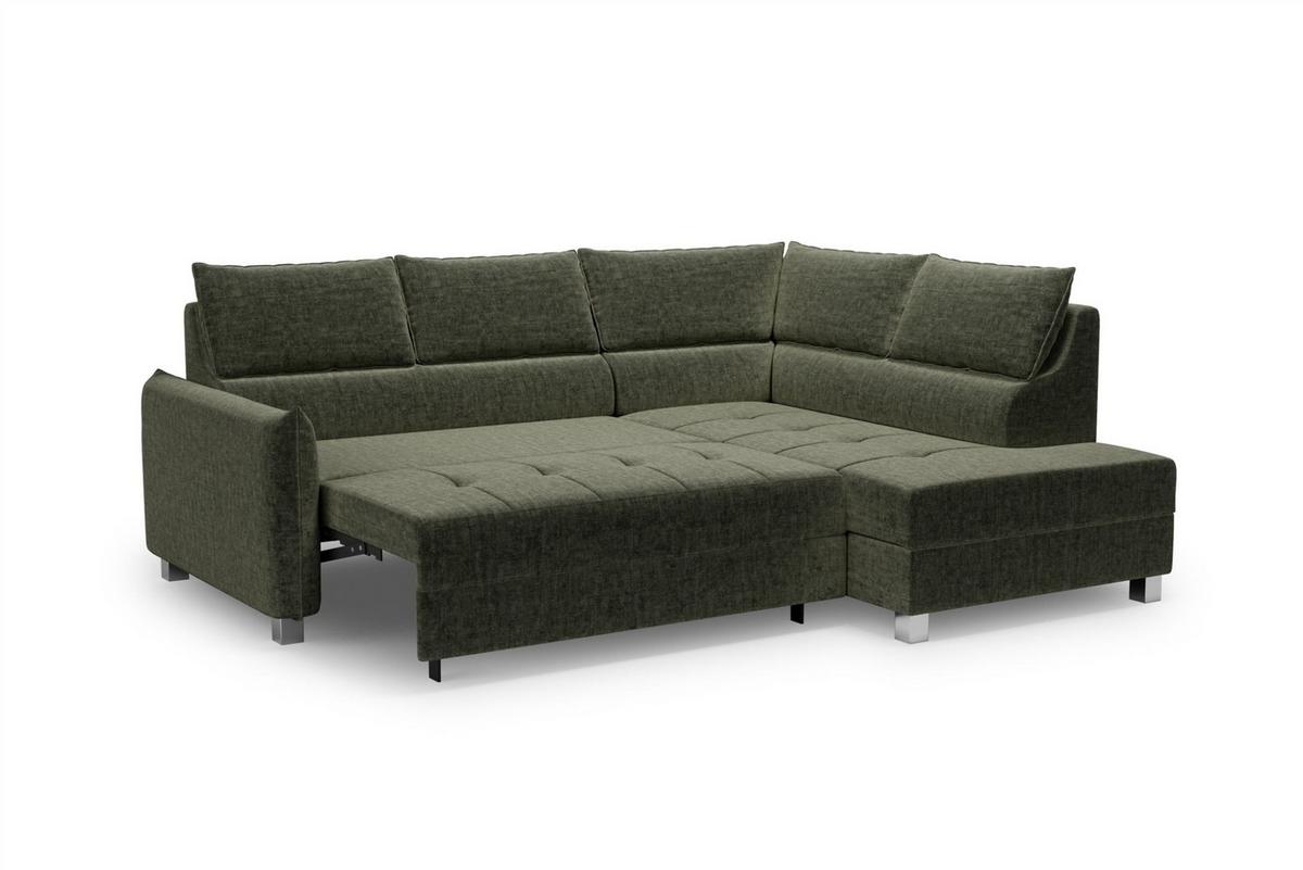ECKSOFA Marno - Grün, Holzwerkstoff/Textil (260/200cm) - Fun Möbel