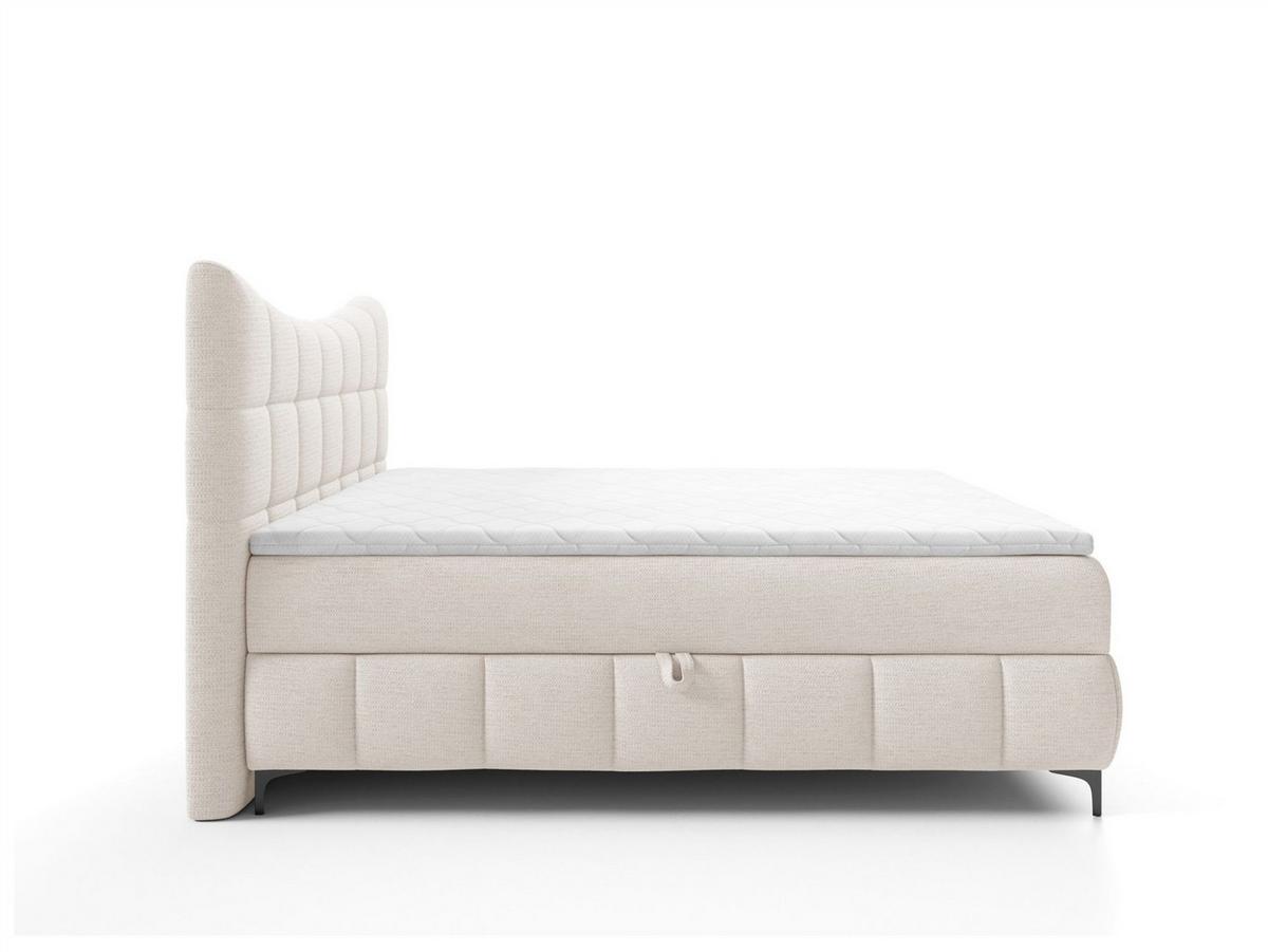 BOXBETT Charles Premi.. In Aragon - Weiß, Holzwerkstoff/Textil (140/200cm) - Fun Möbel