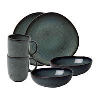 FRÜHSTÜCKS-SET Lave Gris 6-tlg. - Grau, Keramik (28/22/38cm) - like.Villeroy & Boch