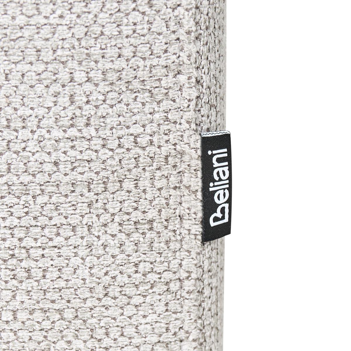 CHAISELONGUE Kunstleinen Hellgrau Savasse - Hellgrau/Schwarz, Textil (170/78/85cm) - Beliani