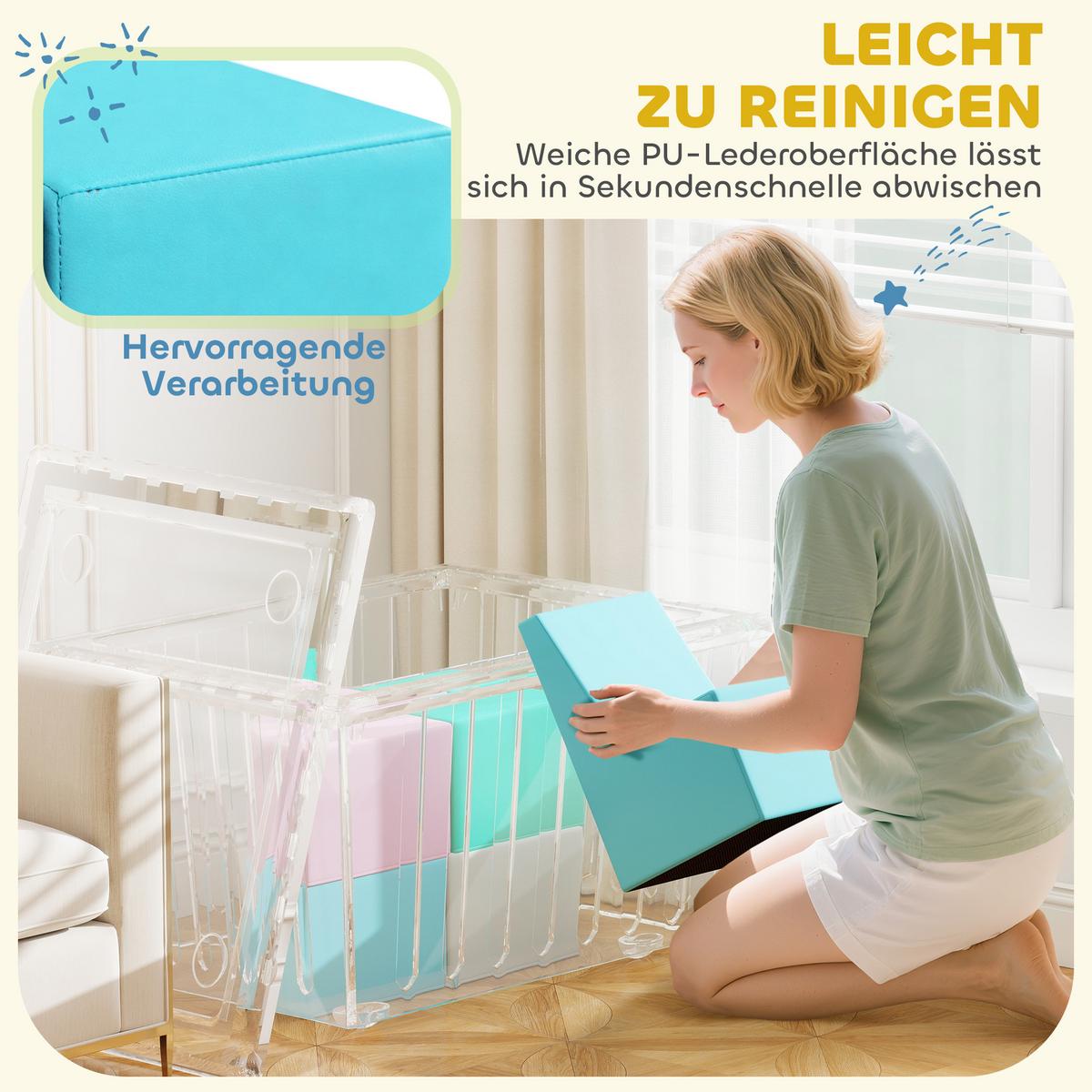 SOFTBAUSTEINE PU EPE Mehrfarbig - Multicolor, Kunststoff (150/150cm) - AIYAPLAY