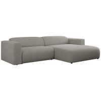OFERTA WYCOFANA ECKSOFA PASADENA Grau Bouclé Rechts Seite - Schwarz/Grau, Kunststoff/Textil (288/180cm) - MKS
