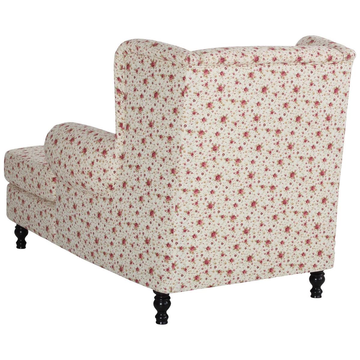SESSEL XXL Karley Bezug Flachgewebe Buche nussbaum dunkel / geblümt beige - Beige, Kunststoff (103/103/149cm) - 58aufmkessel
