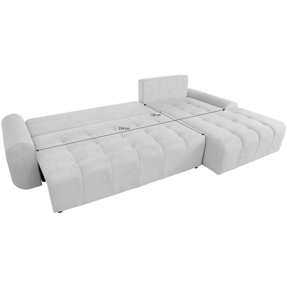 ECKSCHLAFSOFA Costa L Dunkelgrau rechts - Dunkelgrau/Schwarz, Kunststoff/Textil (290/169cm) - Beautysofa
