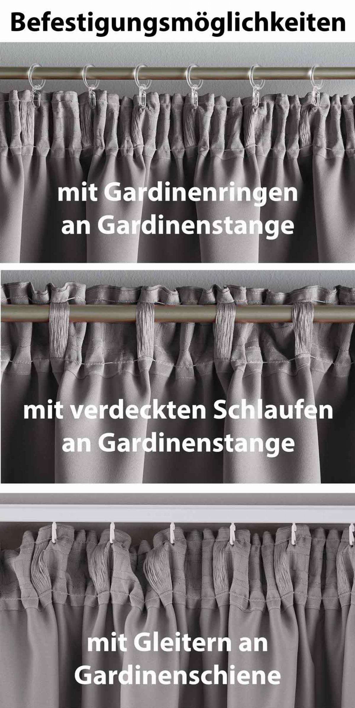 VORHANG »NewYork« HxB 160x140 cm Grau - Grau, Textil (140/160cm) - Gardinenbox