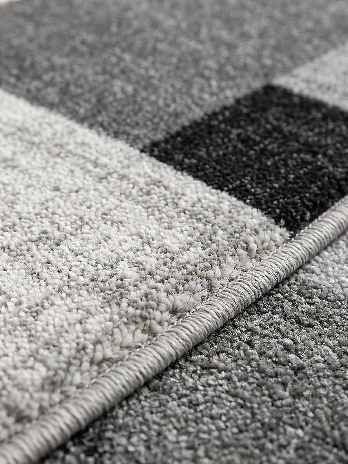 TEPPICH Niederflor Patchwork THUR Polypropylen Grau 80 x 140 cm - Grau, Textil (80/140cm) - KADIMA DESIGN