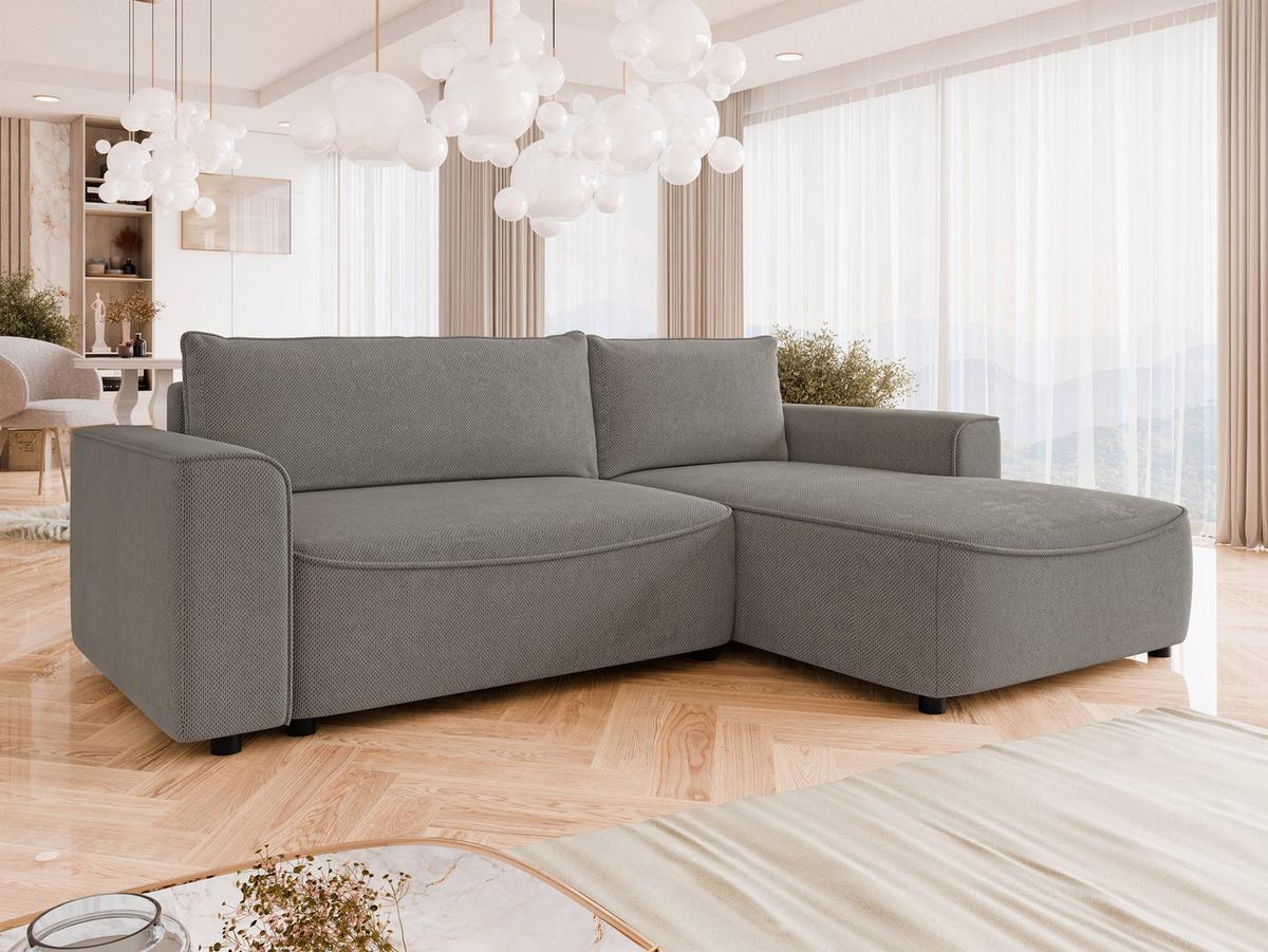 ECKSOFA Beliza, Seite: Rechts - Schwarz/Grau, Holz/Kunststoff (255/175cm) - MIRJAN24