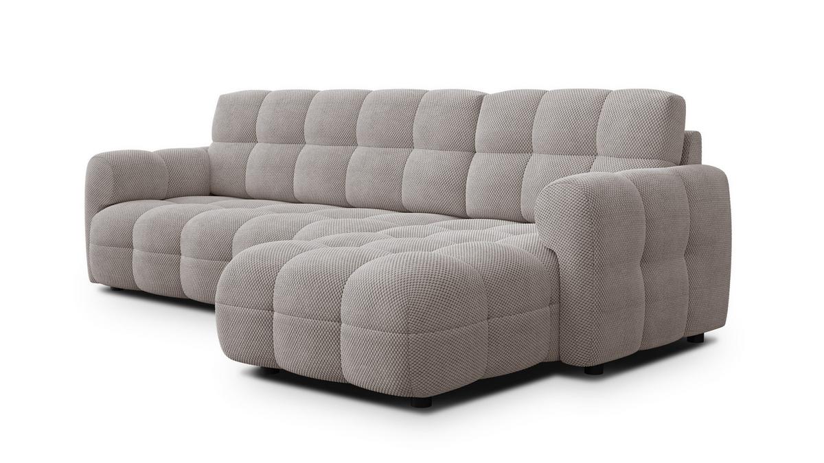 ECKSOFA MELLOW 4-Sitzer, beige - Beige/Schwarz, Holz/Textil (262/156cm) - Wozimo