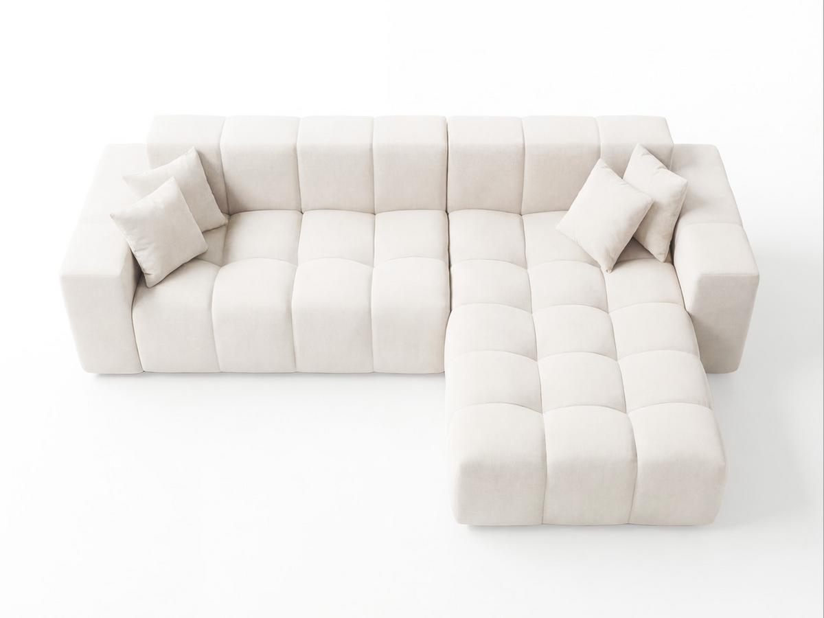 ECKSOFA Loopo Creme Rechts - Creme, Holz/Textil (265/180cm) - Graingold