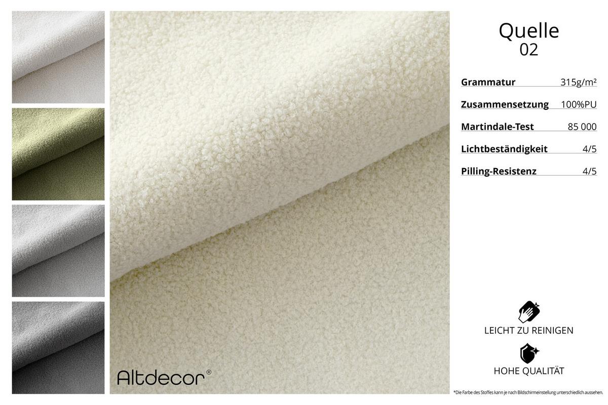 ECKSOFA Ottomane Rechts IREA-L1 - 232x165x80 cm Beige - Hellbraun/Creme, Holzwerkstoff/Textil (232/165cm) - ALTDECOR