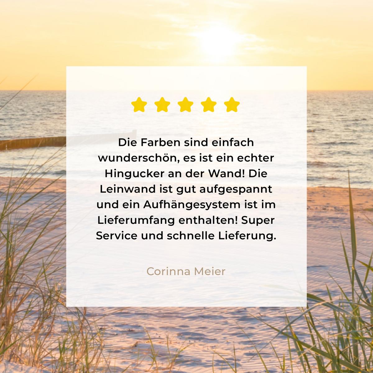 LEINWANDBILD Strand - Sonne - Düne - Gras - Sand - Horizont Deko Wohnzimmer 20x20 cm - Hellblau, Textil (20/20cm) - MuchoWow