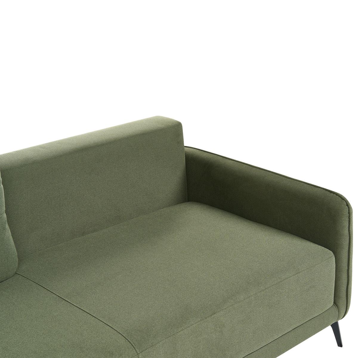 SCHLAFSOFA 3-Sitzer Stoff Grün Heming - Grün, Textil (200/88/90cm) - Beliani