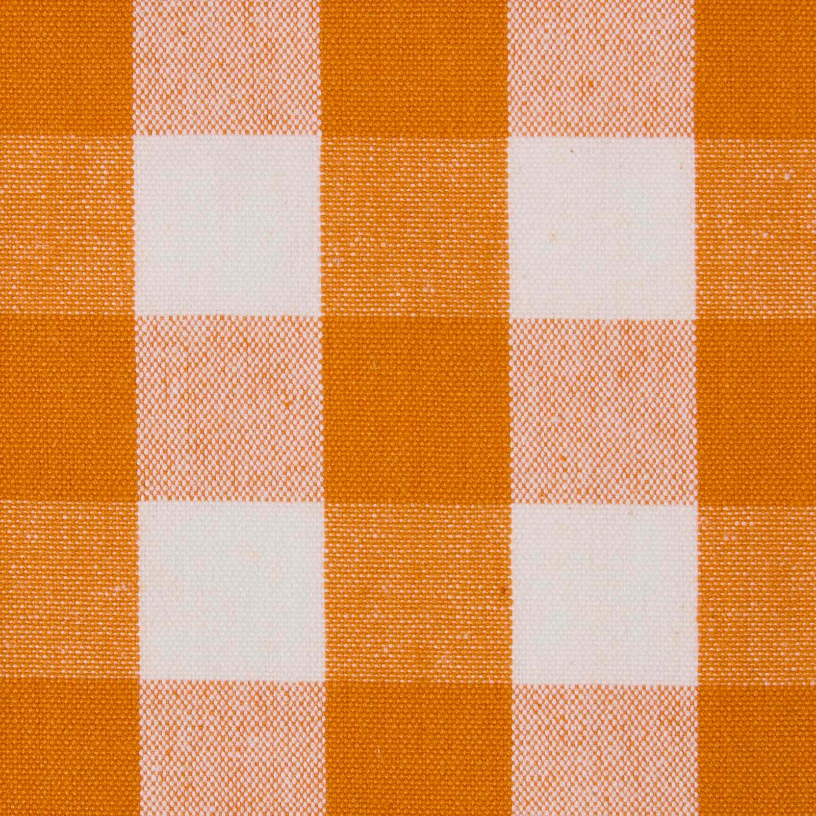 BAUMWOLLSTOFF Meterware orange-weiß kariert, 150 cm - Orange, Textil (150/100cm) - Homescapes