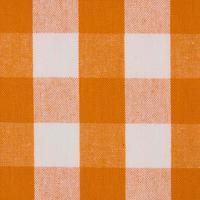 BAUMWOLLSTOFF Meterware orange-weiß kariert, 150 cm - Orange, Textil (150/100cm) - Homescapes