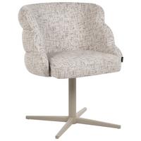 ESSZIMMERSTUHL drehbar Stoff Hellbeige Youngstown - Beige, Textil/Metall (59/78/63cm) - Beliani