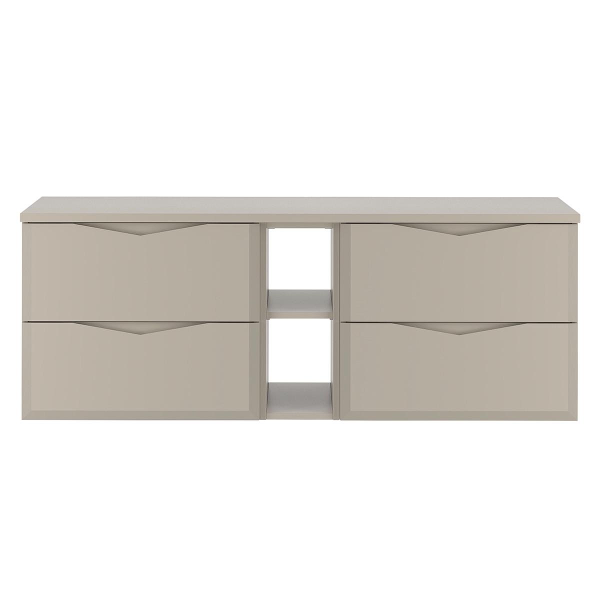 WASCHTISCHUNTERSCHRANK 140.6cm Ellie Kaschmir - Beige, Holzwerkstoff (140.6/52.2/46.5cm) - Petits-meubles