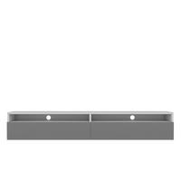 TV-LOWBOARD Rednaw Weiß Matt/Grau Hochglanz mit LED, 180 cm - Weiß/Grau, Holzwerkstoff (180/30/31cm) - Selsey