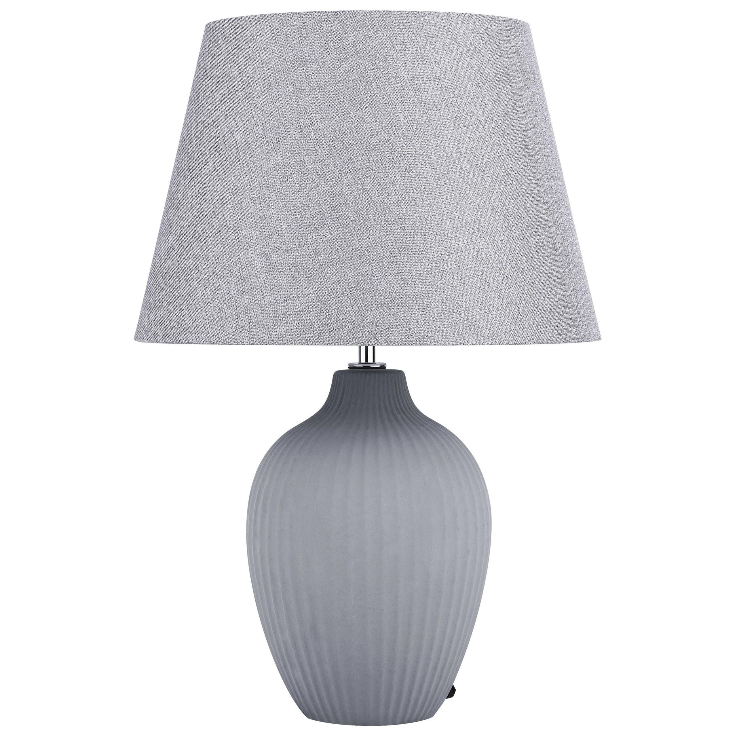 TISCHLAMPE Fergus 33/33/52 cm - Grau, Keramik (33/33/52cm) - Beliani