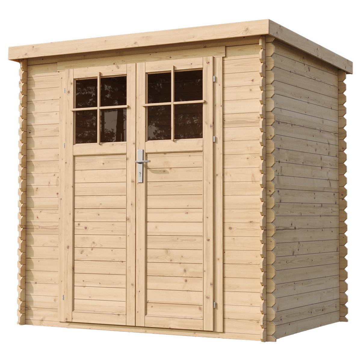 HOLZ-GARTENHAUS mit hochwertige abschließbare Tür - 2,22 m2 - M311F - Beige, Holz (204/200/142cm) - Timbela