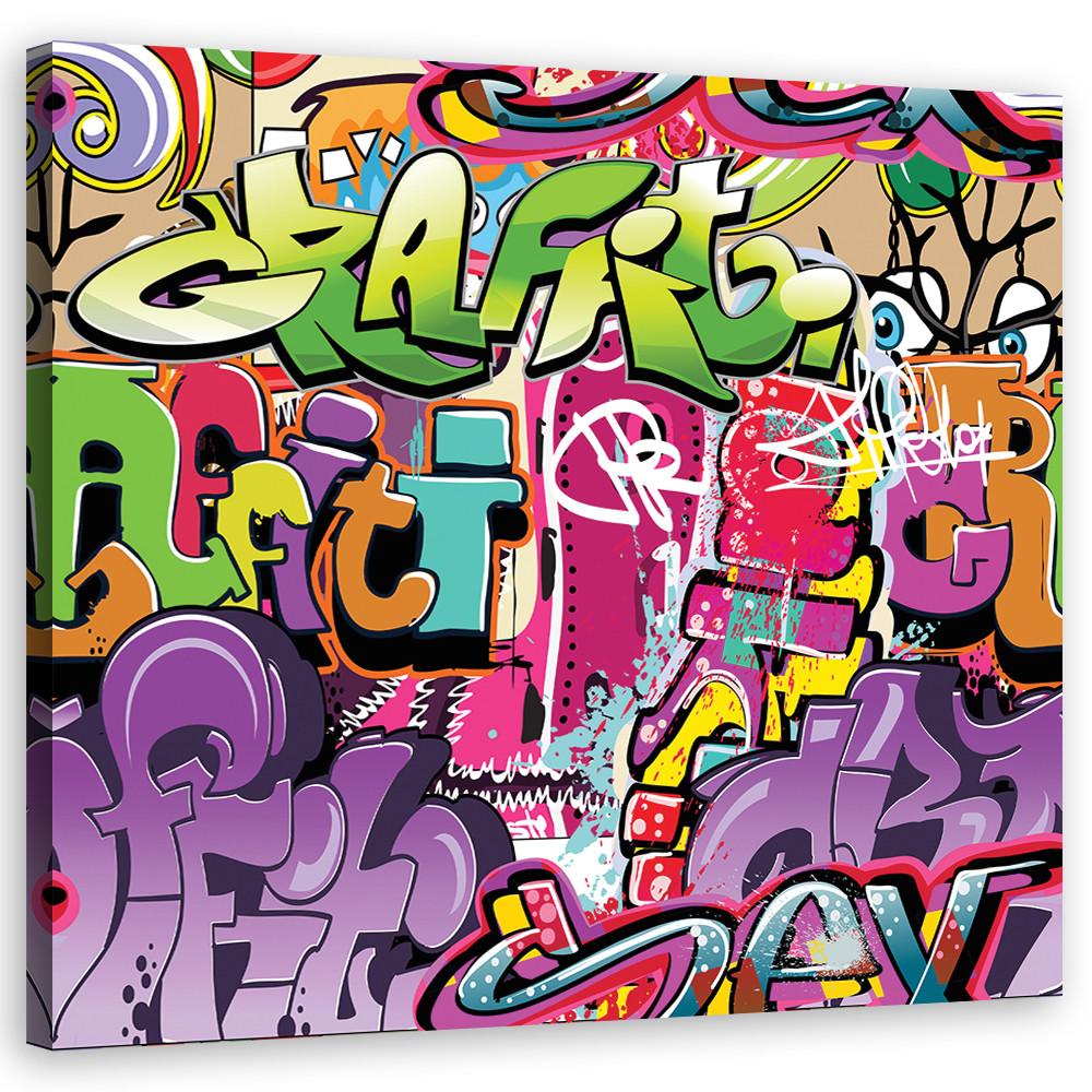 LEINWANDBILD, Abstrakt-Farben 40x40cm - Multicolor, Textil (40/40cm) - Feeby