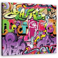 LEINWANDBILD, Abstrakt-Farben 40x40cm - Multicolor, Textil (40/40cm) - Feeby