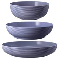 FOODBOWL Beat Color Glaze Fliederblau 20/25/28 cm 3-tlg. - Violett, Keramik (1cm) - Seltmann Weiden