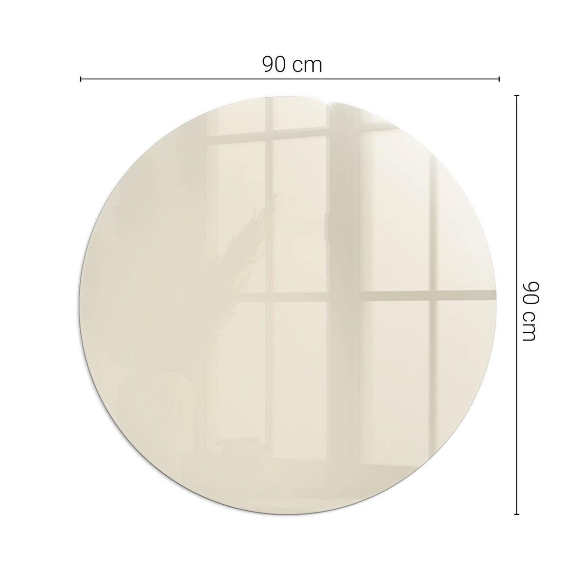 GLASPLATTE für Kamin Ø 90 cm - Gelb, Glas (90/90/0.4cm) - TULUP