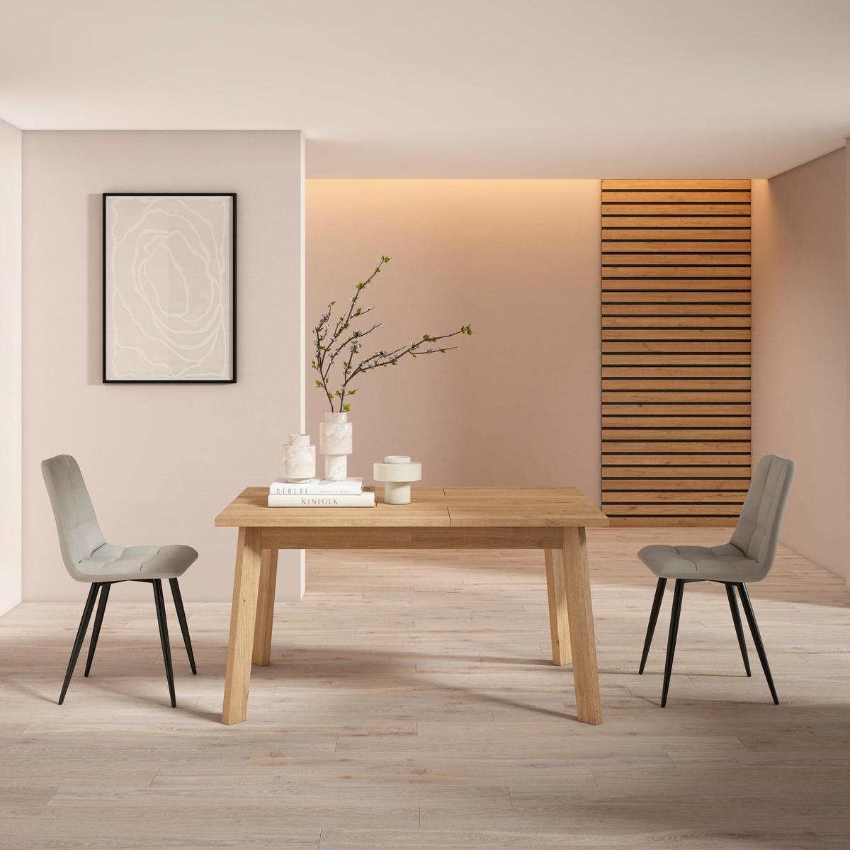 ESSTISCH für 6 Gäste, eiche, 140/90/75cm - Eichefarben, Holzwerkstoff (90/140/75cm) - Skraut Home