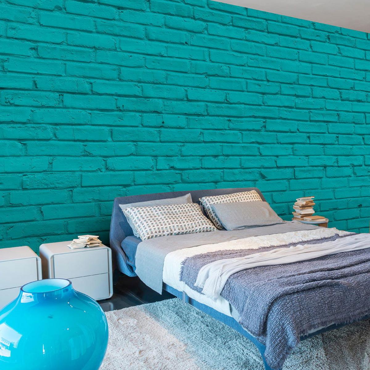 VLIESTAPETE 100/70 cm - Türkis, Textil (100/1cm) - KUNSTLOFT