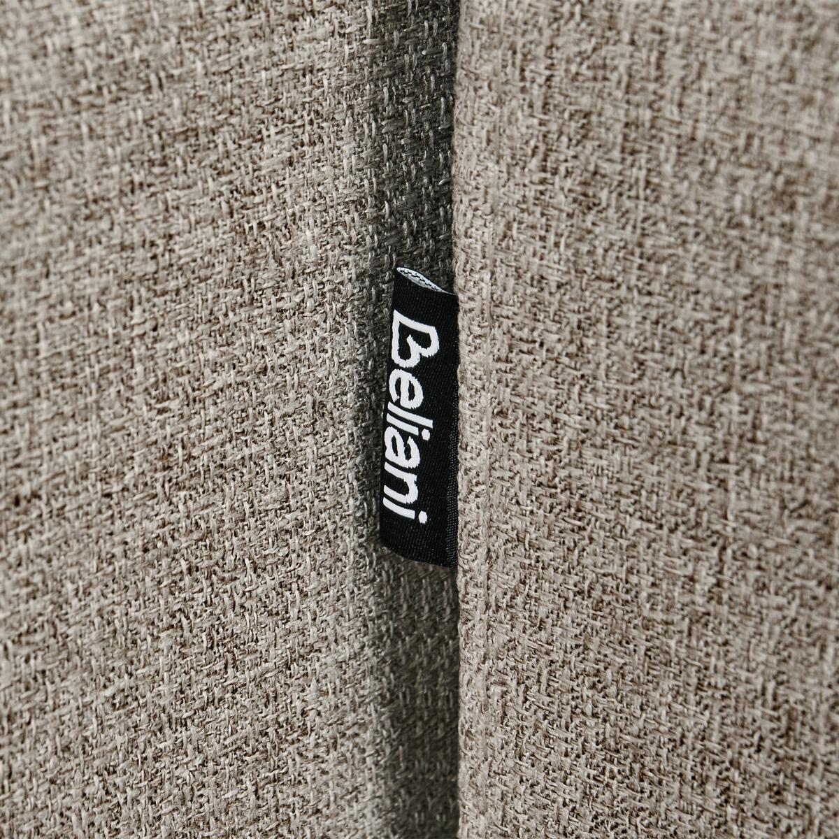 CHAISELONGUE-LINKSSEITIGE Stoff Beige Yvoire - Beige/Schwarz, Textil (68/72/151cm) - Beliani