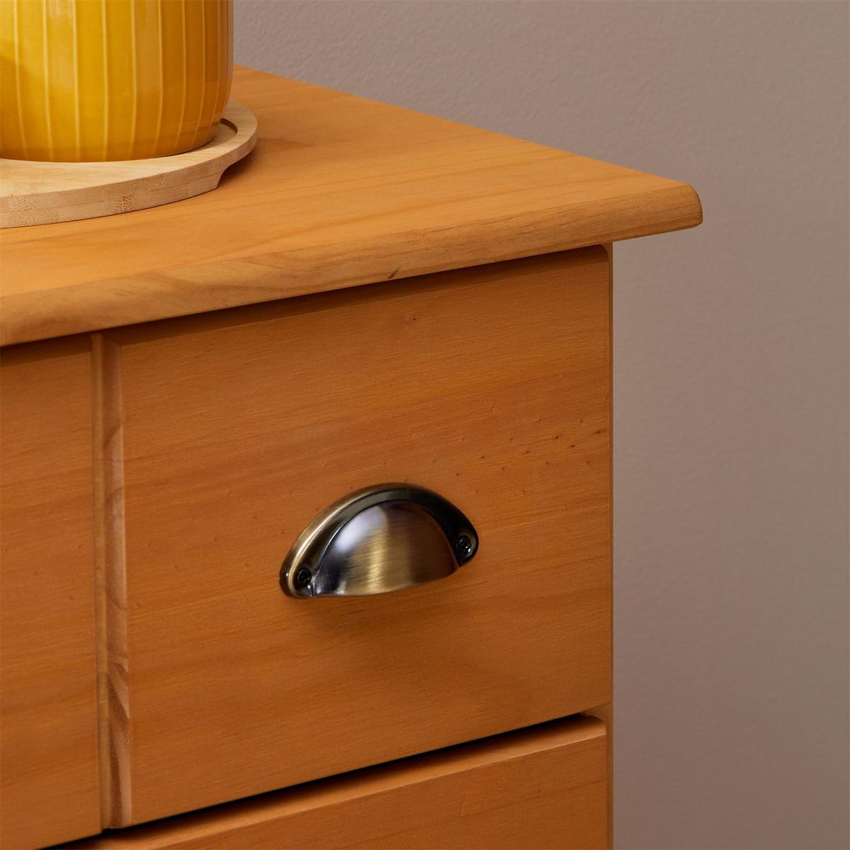 APOTHEKERKOMMODE COLMAR gebeizt/gewachst - Kieferfarben, Holz (92/80/39cm) - IDIMEX
