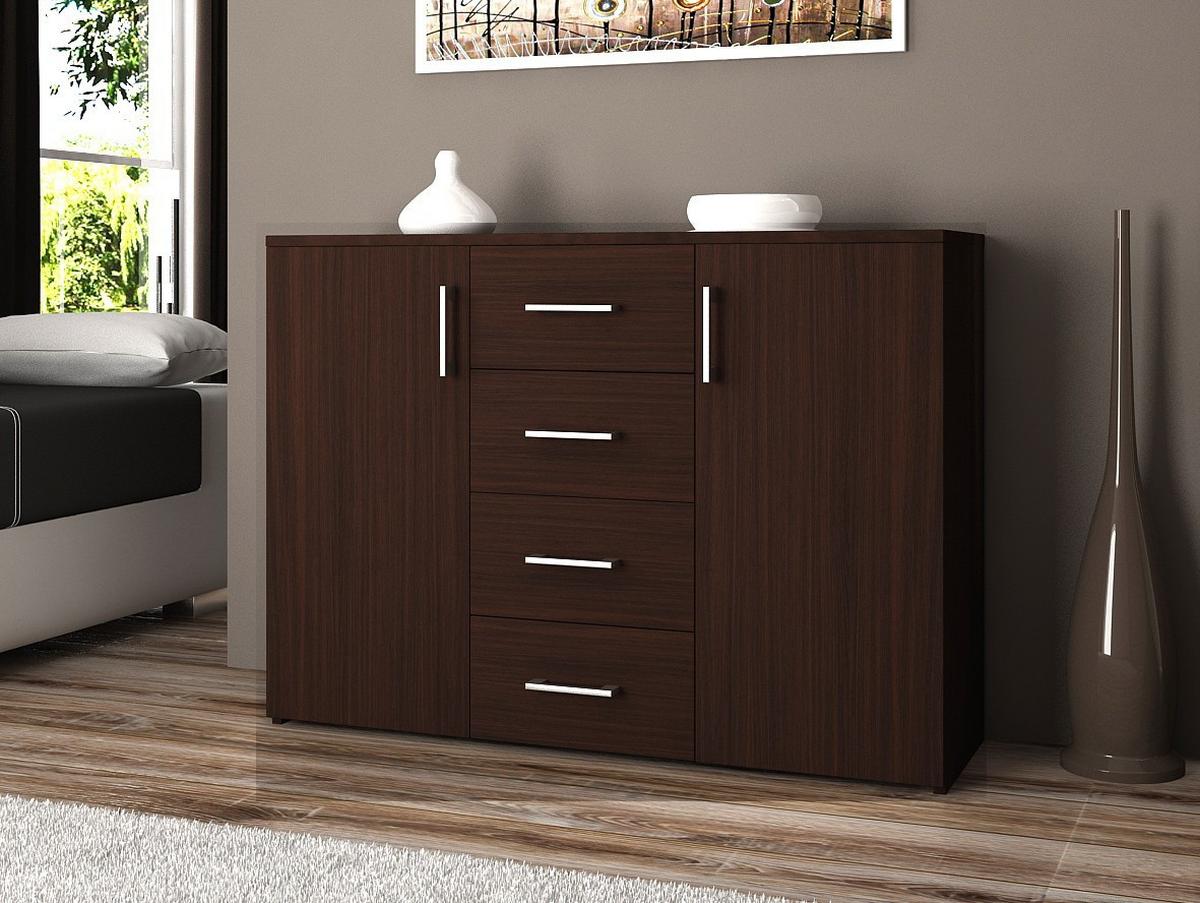 KOMMODE Dunkelbraun 80/110/35 - Dunkelbraun, Textil (110/80/35cm) - RAUMHIRSCH FURNITURE