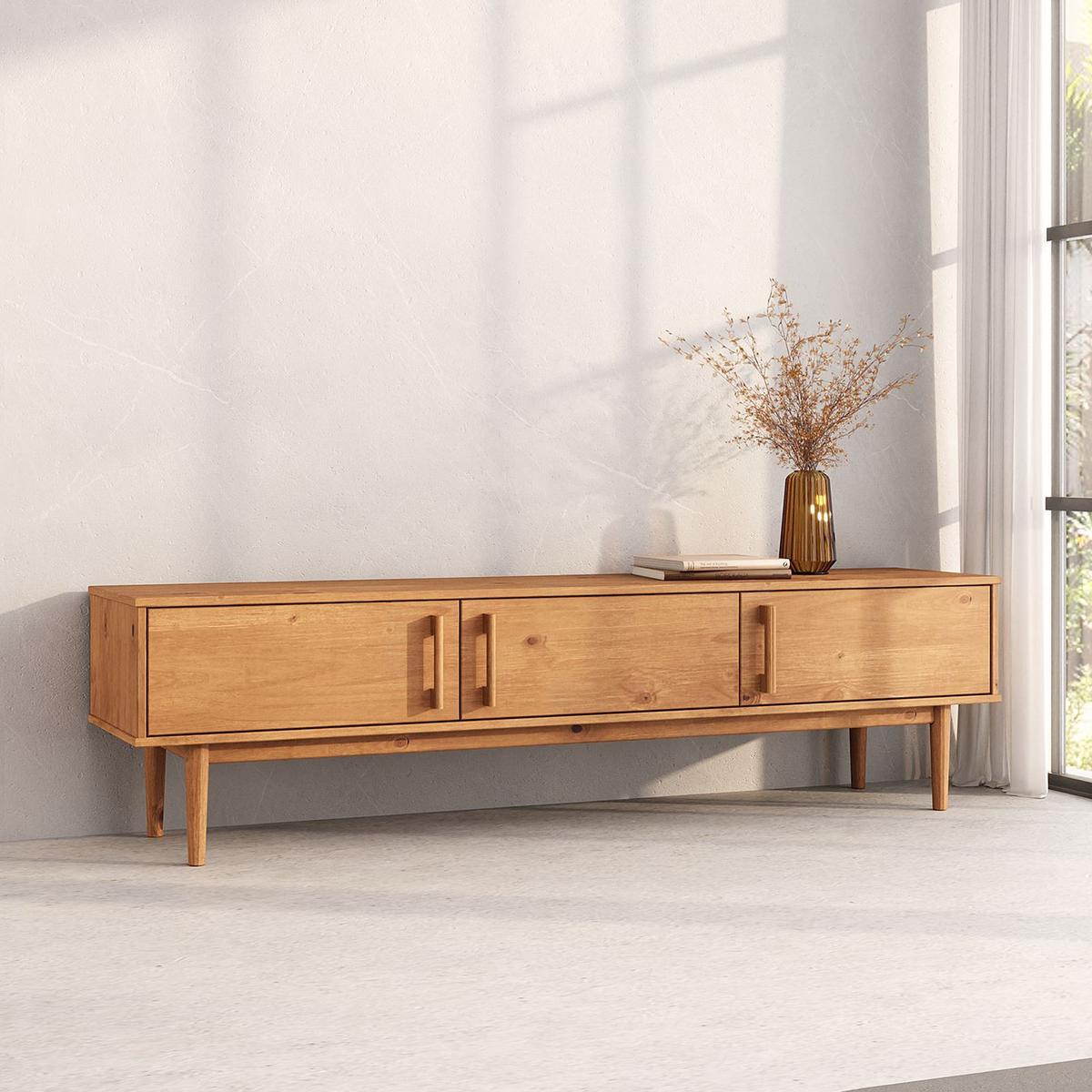 LOWBOARD TECCA - Eichefarben, Holz (180/48/41cm) - IDIMEX