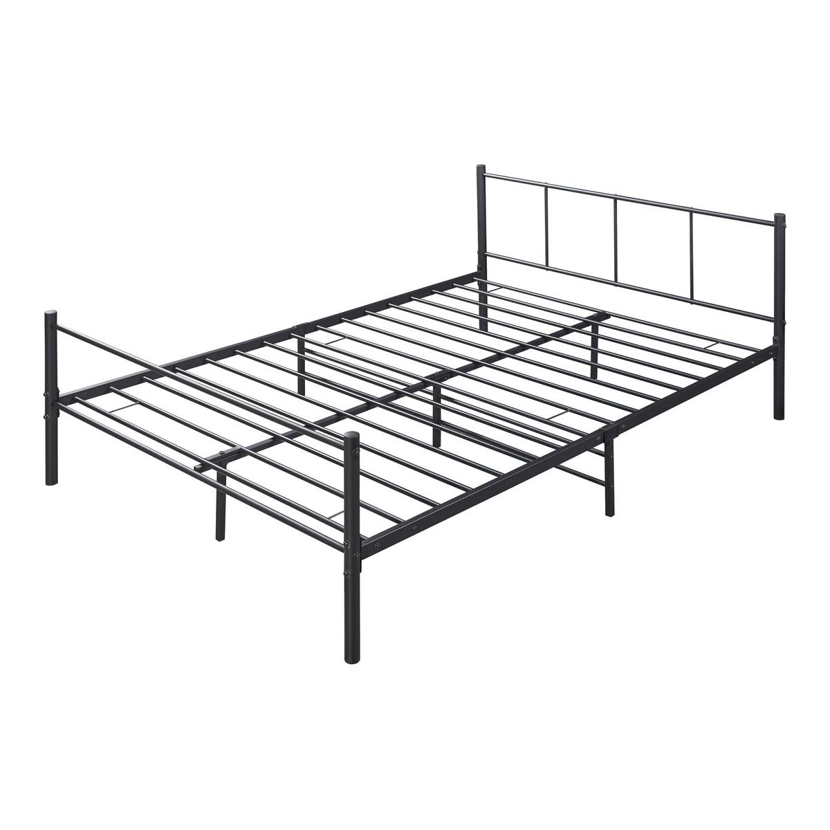 METALLBETT Laos - Schwarz, Metall (140/200cm) - [en.casa]