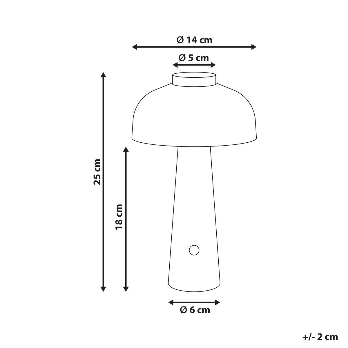 LED-TISCHLEUCHTE Grau/Weiß/Schwarz Agusan - Schwarz/Weiß, Metall (14/14/25cm) - Beliani