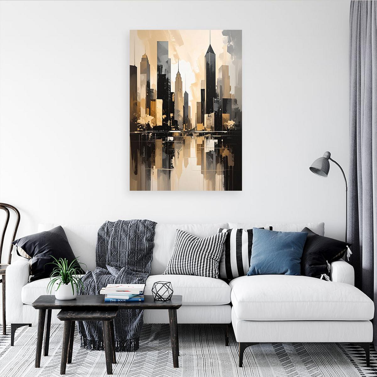 LEINWANDBILD Städte & Architektur 60x90cm - Beige, Textil (60/90cm) - Feeby