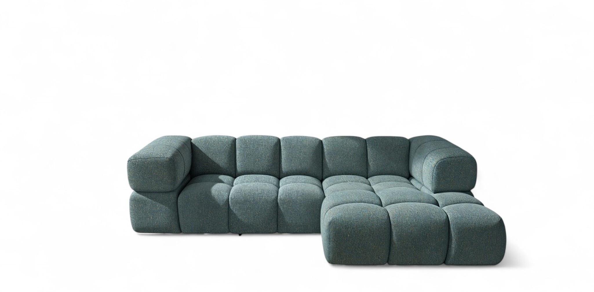 ECKSOFA Blanche In Puente - Blau, Holzwerkstoff/Textil (150/280cm) - Fun Möbel