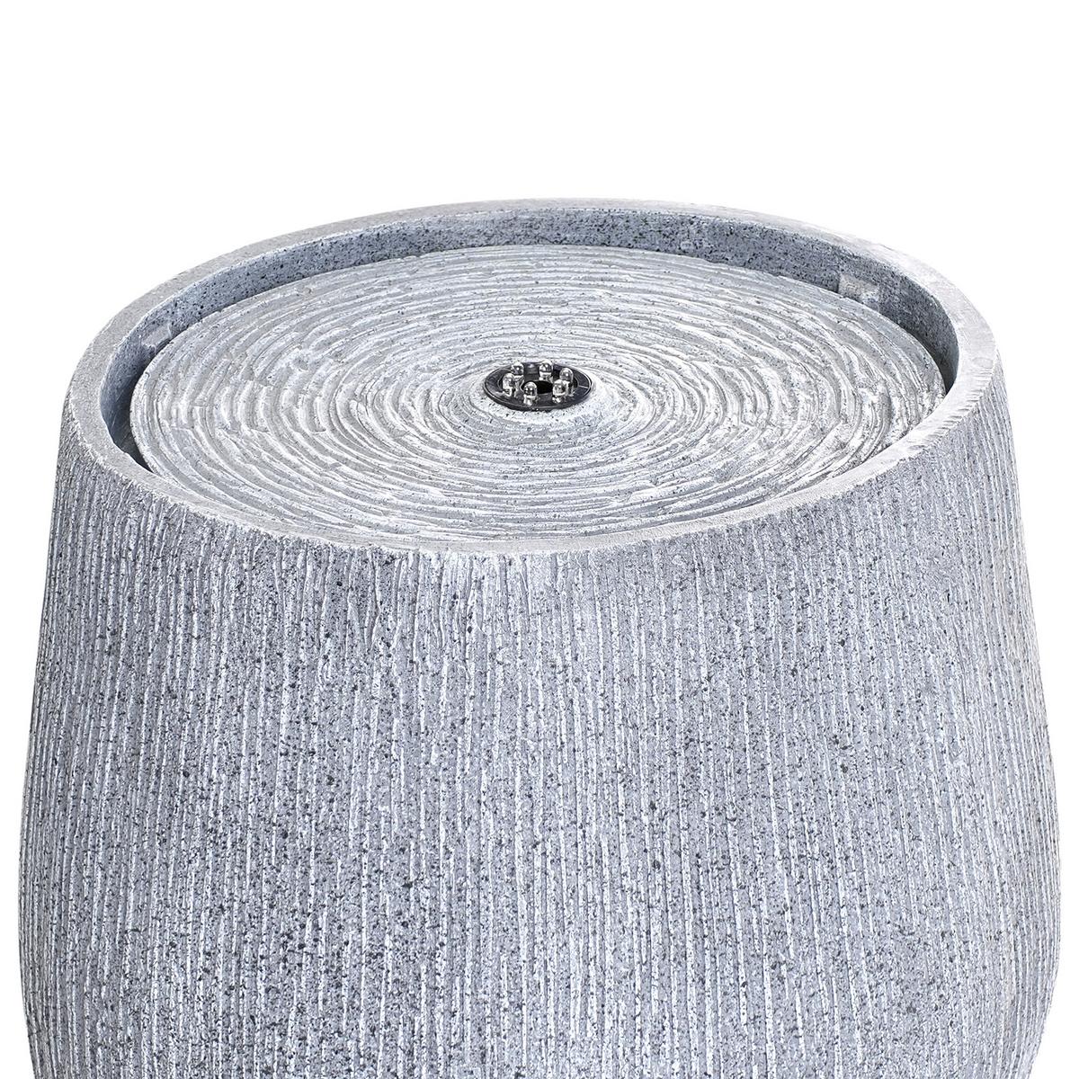 GARTENBRUNNEN Grau Cascata - Grau, Kunststoff (38/38/33cm) - Beliani