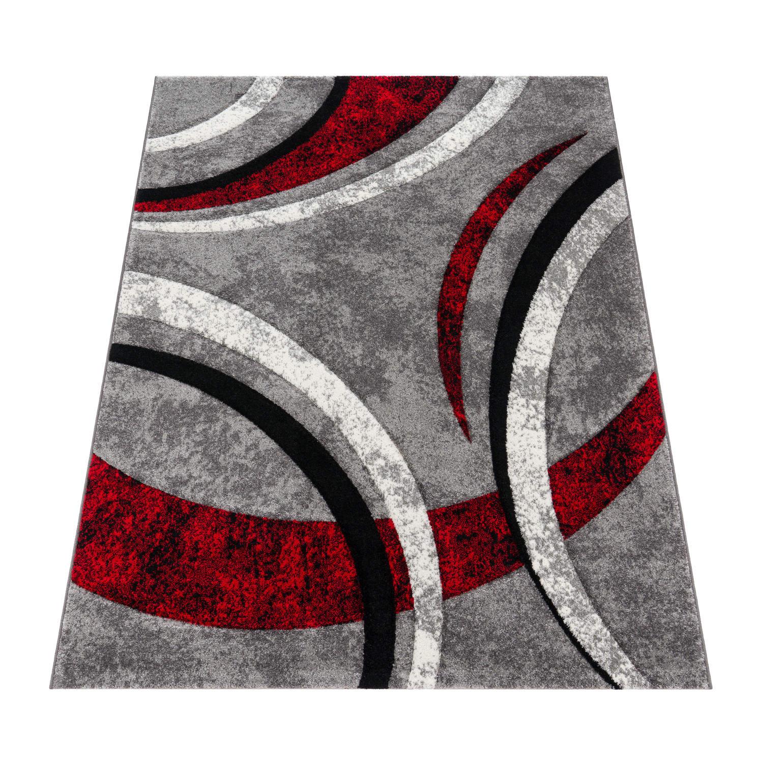 KURZFLORTEPPICH, abstrakt, Florhöhe 12 mm, Grau, 80 x 150 cm - Grau, Textil (80/150cm) - KADIMA DESIGN