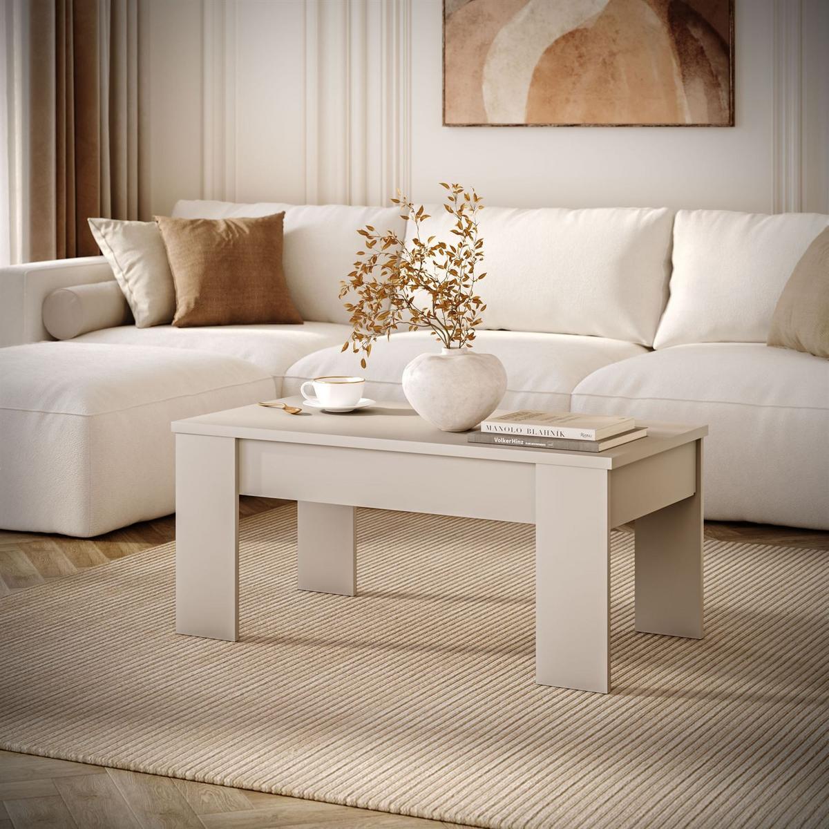 COUCHTISCH APERTO ausklappbar - Kaschmir, Holzwerkstoff (50/100/45cm) - Lookway