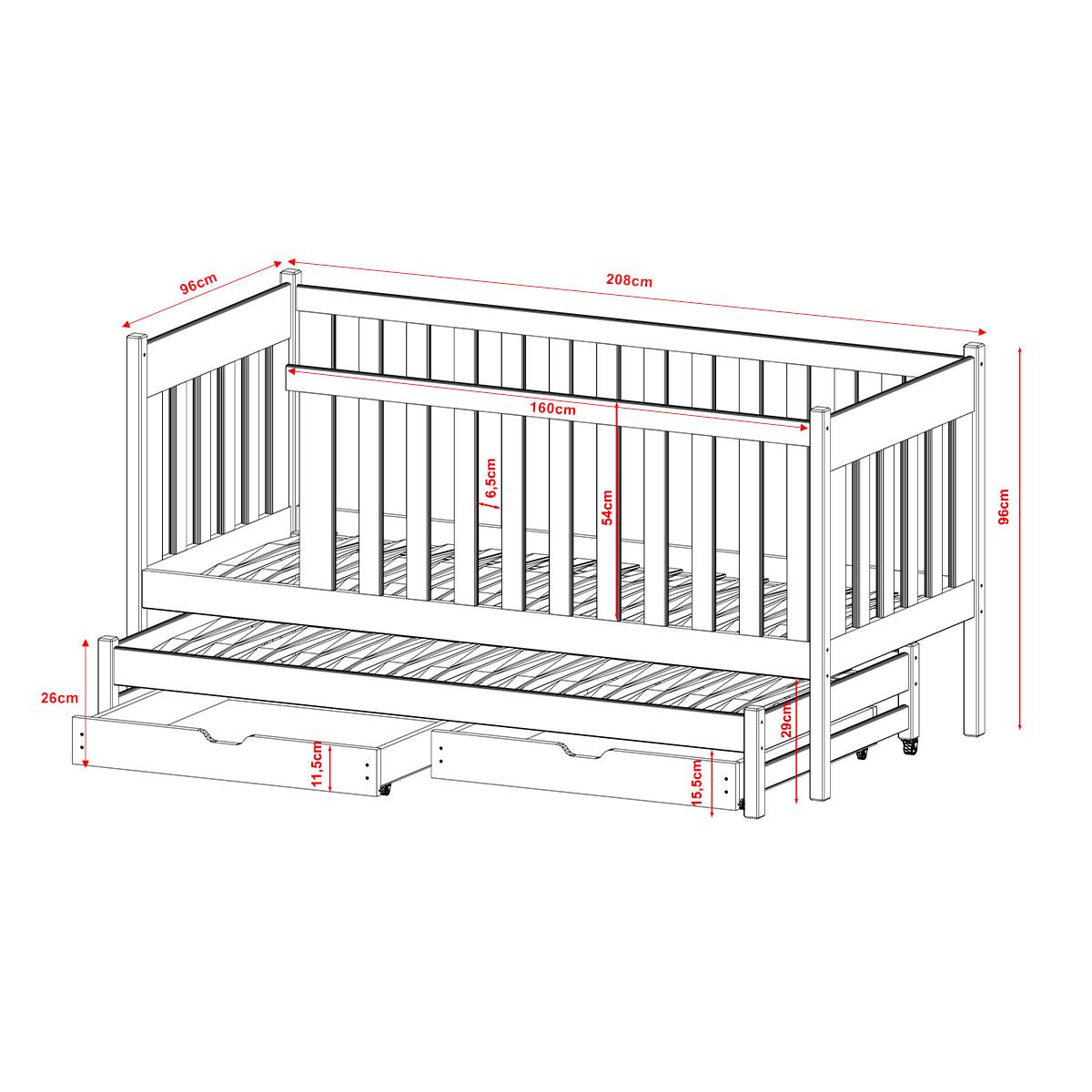 BETT 90/200 Remy Weiß - Weiß, Holzwerkstoff (90/200cm) - Petits-meubles