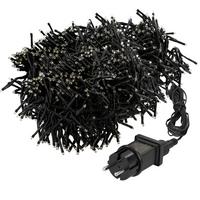 LED CLUSTER LICHTERKETTE 14,5m 2016LED Warmweiß Wetterfest Innen/Außen - Grün, Kunststoff (1450cm) - ECD-Germany