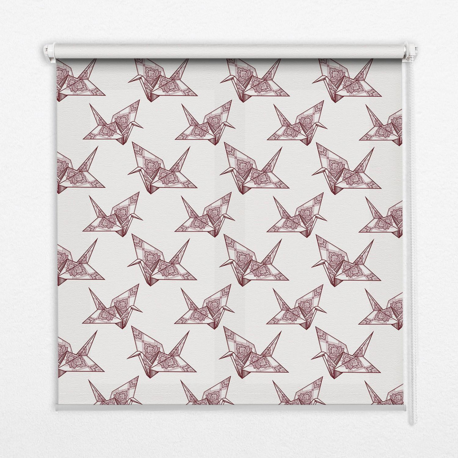 INNENROLLO - Fensterrollo - Rollo - 90x140 cm - Origami-Schwäne - Violett, Kunststoff (90/140/0.5cm) - TULUP