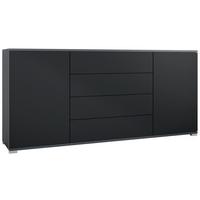 SIDEBOARD Santo Schwarz matt - Schwarz, Holzwerkstoff (166.5/75.5/35cm) - Vladon