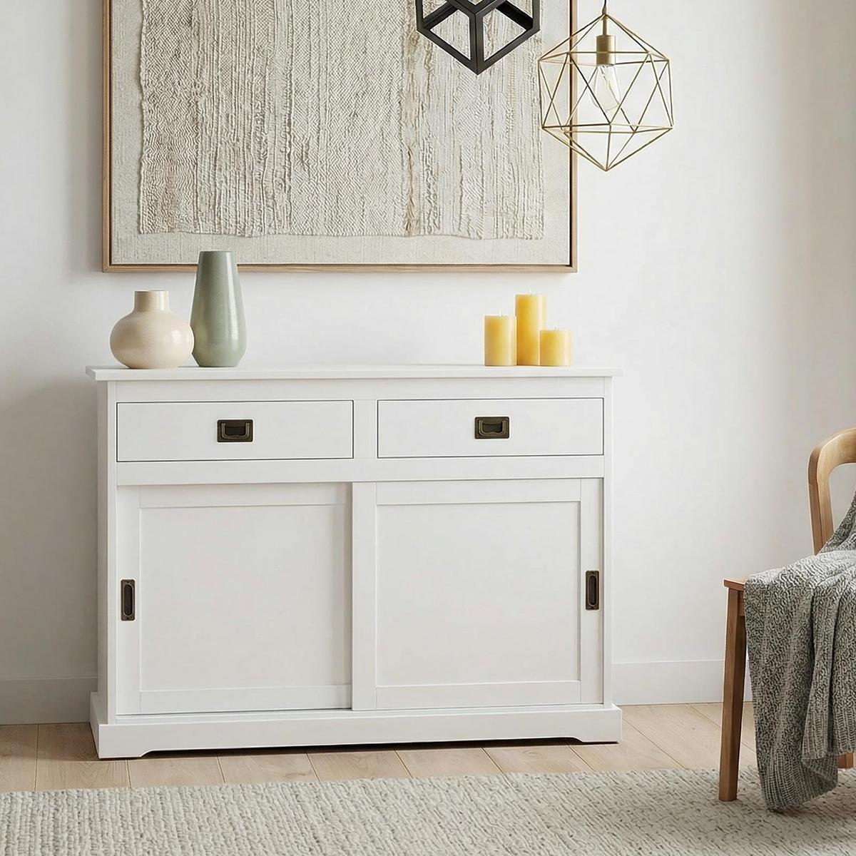 KOMMODE SAVONA weiß - Weiß, Holz (110/84/46cm) - IDIMEX
