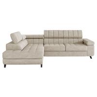 ECKSOFA Nord, Seite: Links - Champagner/Schwarz, Holz/Textil (264/203cm) - MIRJAN24